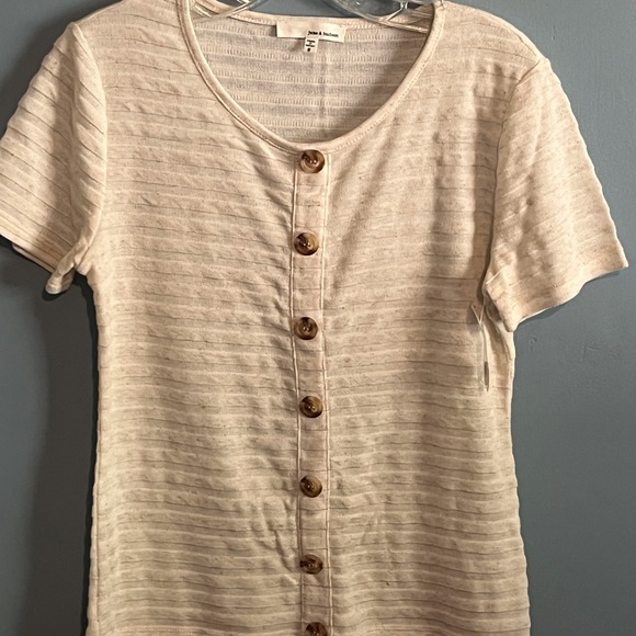 SELLING JUNE & HUDSON TOP SIZE S COLOR CREAM BNWT - Picture 5 of 11